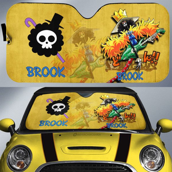 Brook Car Sunshade Custom One Piece Anime Car Accessories