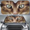 Brown Cat Eyes Car Sunshade Custom Car Accessories