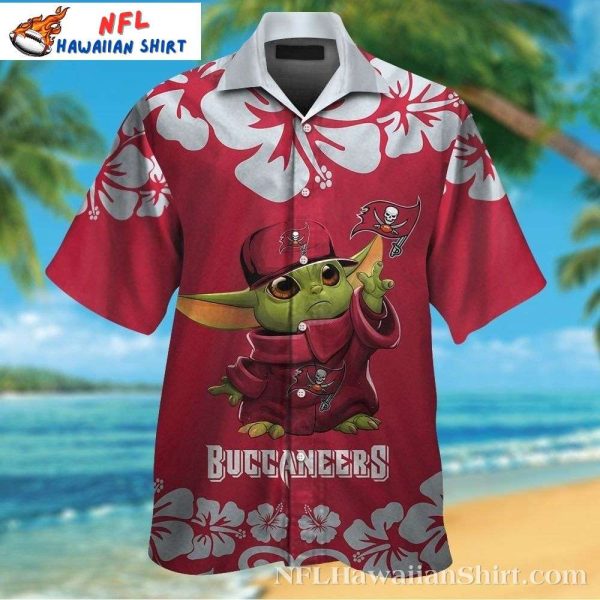 Buccaneers And Florals Tropical Hawaiian Shirt – Baby Yoda Edition