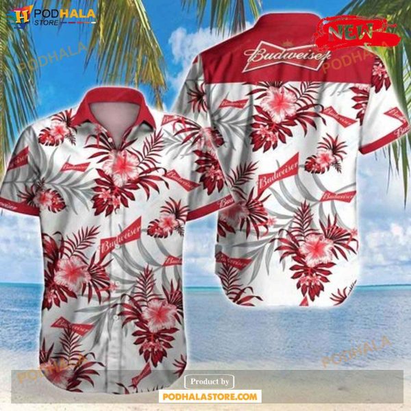 Budweiser Cheering Tropical Summer Hawaiian Shirt