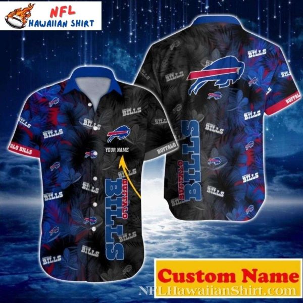 Buffalo Bills Midnight Tropics Personalized Hawaiian Shirt