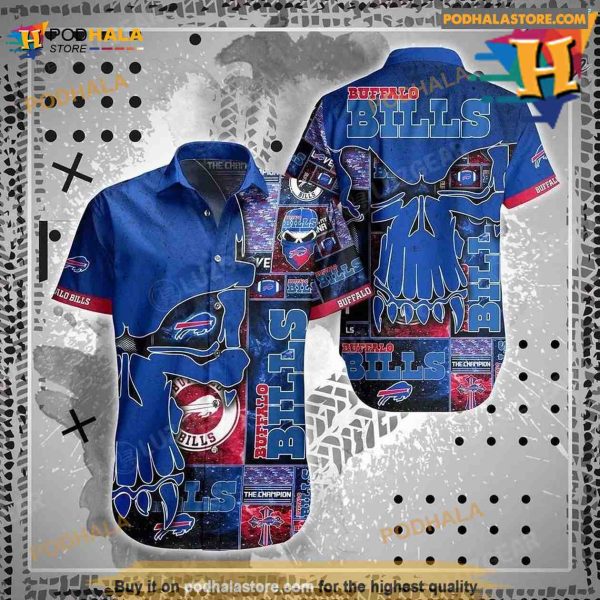 Buffalo Bills NFL Hawaiian Shirt Skull Printed 3D Summer For Best Fans