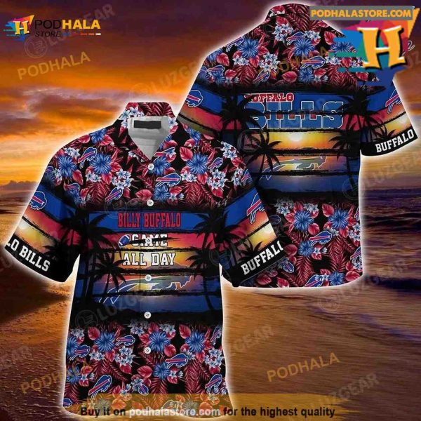 Buffalo Bills NFL Summer Hawaiian Shirt Floral Pattern