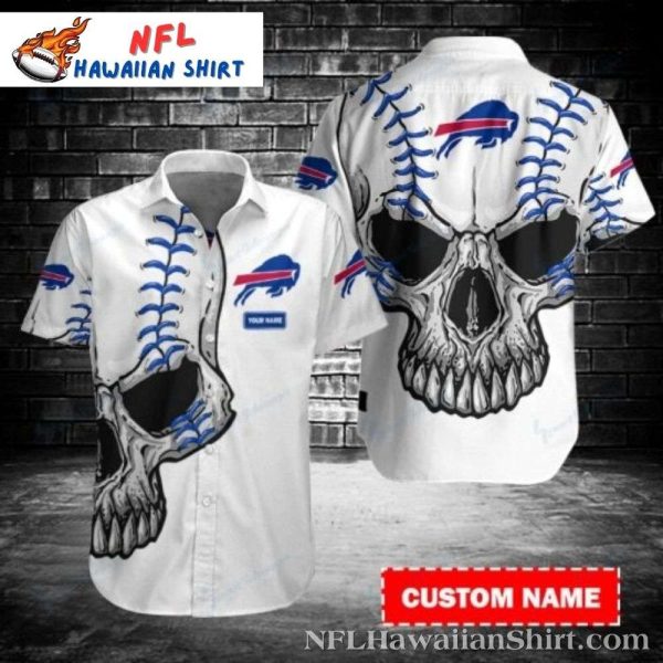 Buffalo Bills Skull Vision Customizable Hawaiian Shirt