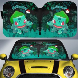 Bulbasaur Car Sunshade Custom Tie Dye Style Anime Car Accessories