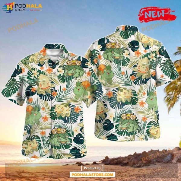 Bulbasaur Ivysaur Venusaur Tropical Design Hawaiian Shirt