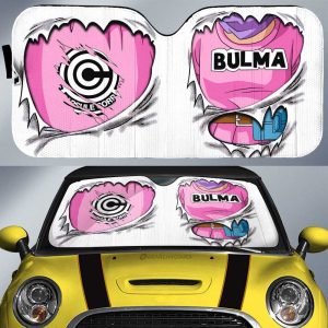 Bulma Uniform Car Sunshade Custom Dragon Ball Anime