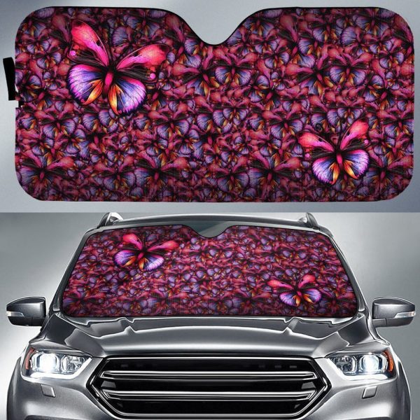 Butterfly Car Sunshade Custom Lovely Purple Car Accessories