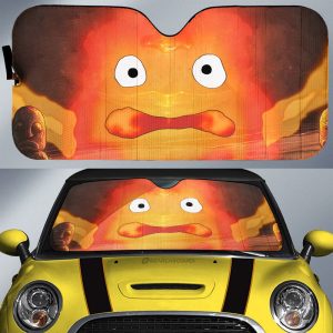 Calcifer Car Sunshade Custom Howl's Moving Castle Car Accessories