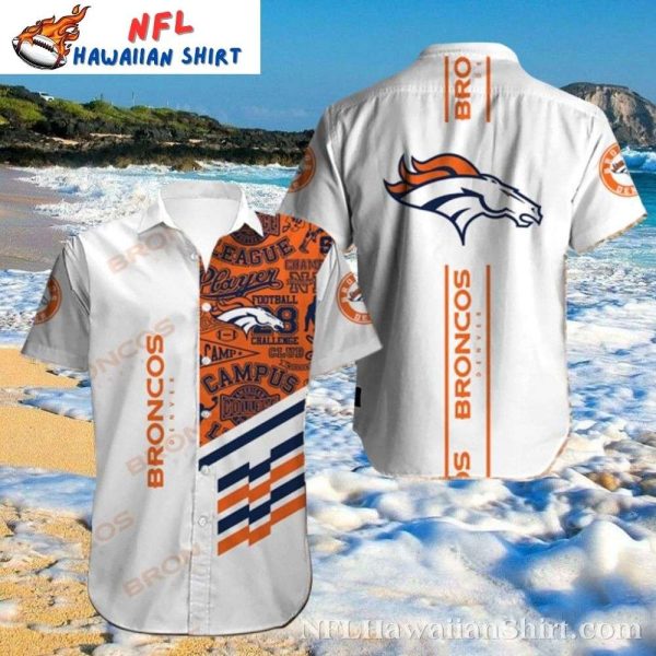 Campus Legend Denver Broncos Half-Print Hawaiian Shirt