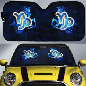 Capricorn Car Sunshade Custom Name Zodiac Car Interior Accessories