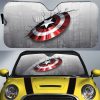 Captain America Broken Shield Car Sunshade Custom Car Accessories