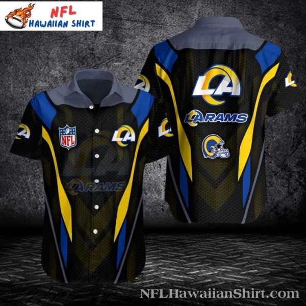 Carbon Fiber Touch Los Angeles Rams Hawaiian Shirt – Modern Athletic