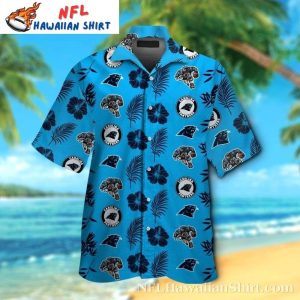 Carolina Panthers Badge Emblem Sky Blue Hawaiian Shirt