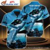 Carolina Panthers Football Frenzy Custom Name NFL Hawaiian Shirt