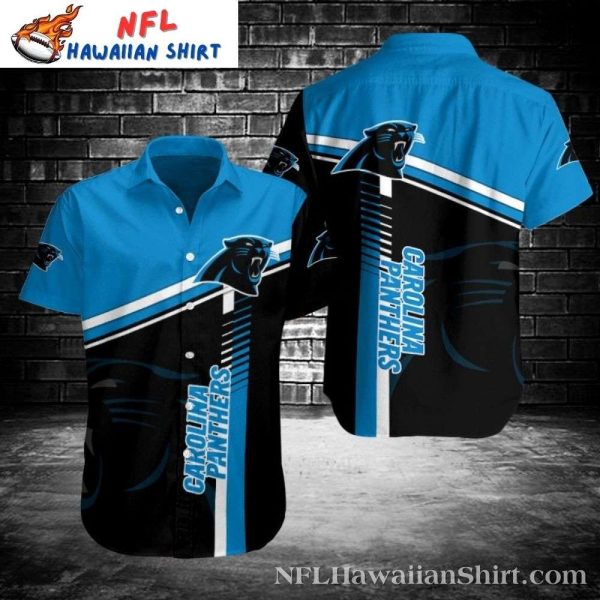 Carolina Panthers Hawaiian Shirt Mens With Sleek Racing Stripes