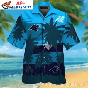 Carolina Panthers Silhouette Palms NFL Hawaiian Shirt