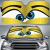 Cartoon Cross-Eyed Car Sunshade Custom Car Accessories