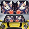 Cat Floral Car Sunshade Custom Car Accessories