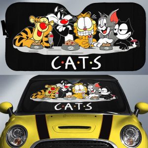 Cats Mashup Car Sunshade Custom Car Accessories