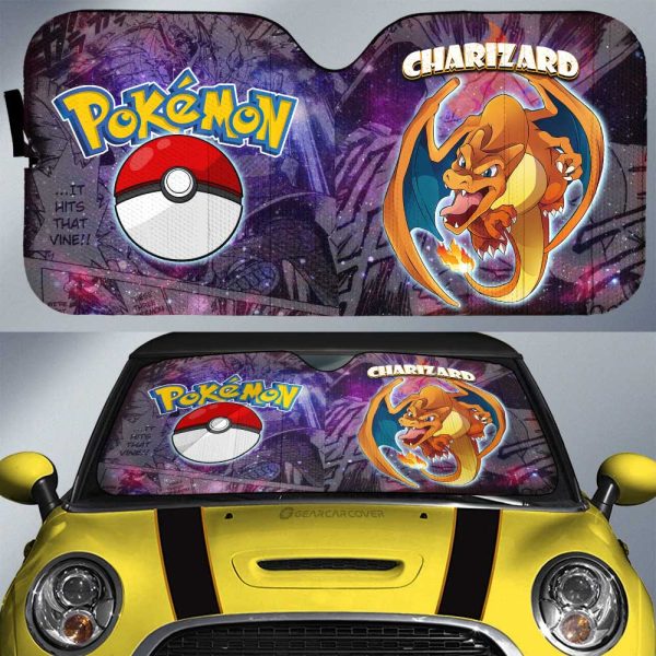 Charizard Car Sunshade Custom Anime Galaxy Manga Style