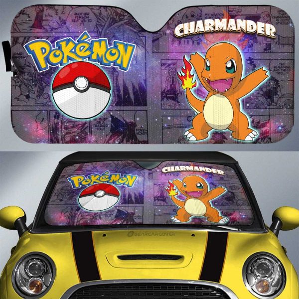 Charmander Car Sunshade Custom Anime Galaxy Manga Style