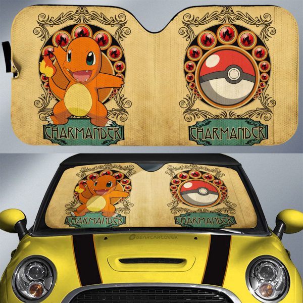 Charmander Car Sunshade Custom Car Interior Accessories