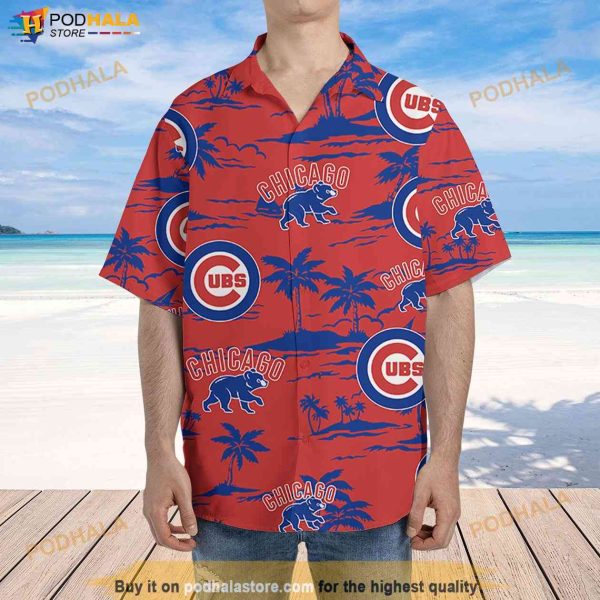 Chicago Cubs Hawaiian Beach Pattern 3D Shirt