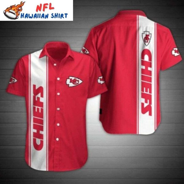 Chiefs Sideline Strategy – Red And White Panel Men’s Hawaiian Shirt