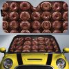 Chocolate Donuts Car Sunshade Custom Girly Pattern Car Accessories