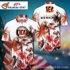 Cincinnati Bengals Floral Patriot Hawaiian Shirt