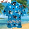 Classic Blue Floral Carolina Panthers Helmet NFL Hawaiian Shirt