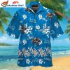 Classic Blue Floral Detroit Lions Hawaiian Aloha Shirt