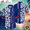 Classic New York Giants White Floral Hawaiian Shirt