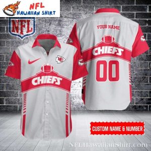 Classic Nike Swoosh Kansas City Chiefs White Hawaiian Shirt