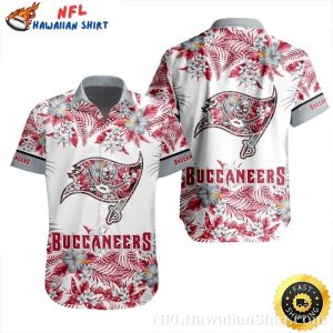 Classic White Floral Tampa Bay Buccaneers Hawaiian Shirt