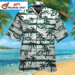 Coconut Tree Motif New York Jets Hawaiian Shirt Unique Gift For Him