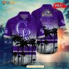 Colorado Rockies MLB Tropical Coconut Tree Sunset Design Hawaiian Shirt