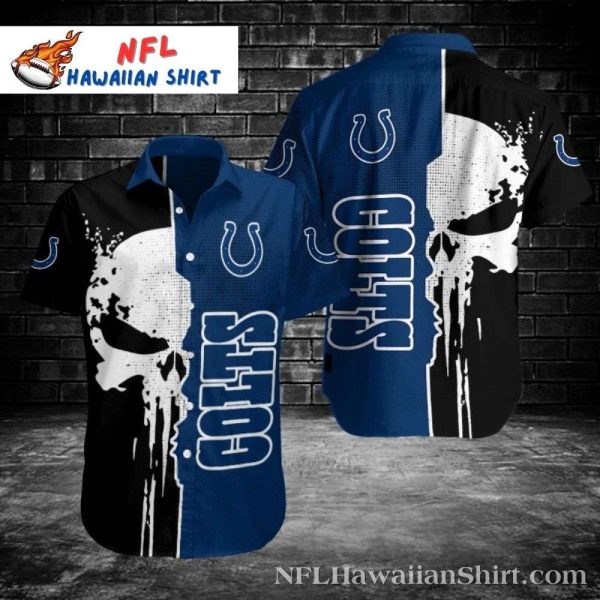 Colts Splash – Paint Drip Effect Customizable Hawaiian Shirt