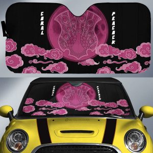 Coral Peacock Car Sunshade Custom Black Clover Anime Car Accessories