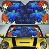 Couple Turtle Car Sunshade Custom Hibiscus Flowers Car Accessories