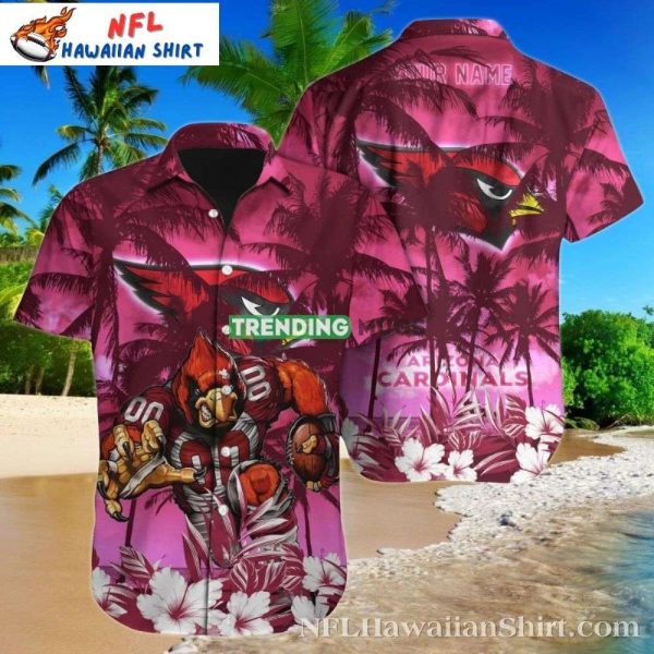 Crimson Rush Arizona Cardinals Hawaiian Shirt – Floral Fanfare NFL Cardinals Tropical Shirt