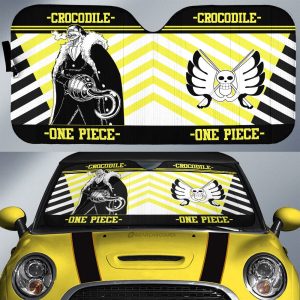 Crocodile Car Sunshade Custom One Piece Anime Car Accessories Mix Manga Style