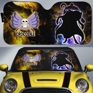 Crocodile Car Sunshade Custom One Piece Anime Silhouette Style