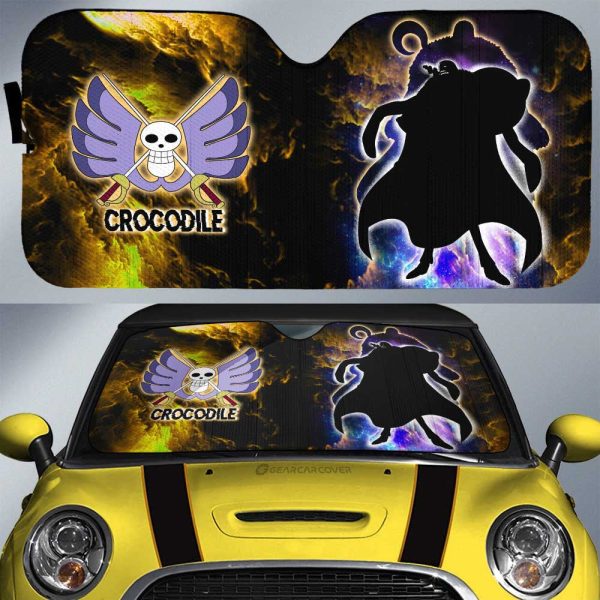 Crocodile Car Sunshade Custom One Piece Anime Silhouette Style