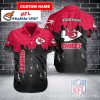 Customizable Black And Red Kansas City Chiefs Hawaiian Shirt