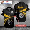 Customizable Pittsburgh Pride Black And Gold Stripe Steelers Hawaiian Shirt