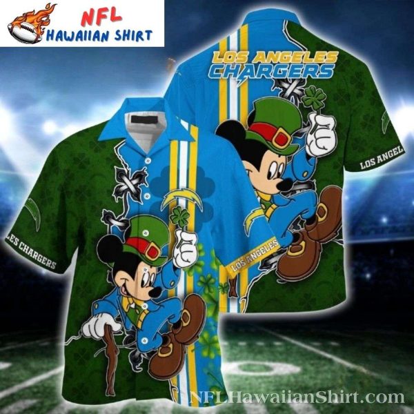 Customized Lucky Mascot Los Angeles Chargers Mickey Hawaiian Shirt