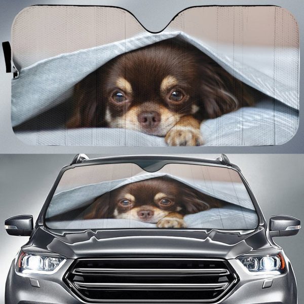 Cute Chihuahua Car Sunshade Custom Car Accessories