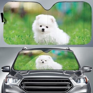 Cute Pomeranian Car Sunshade Custom Car Accessories